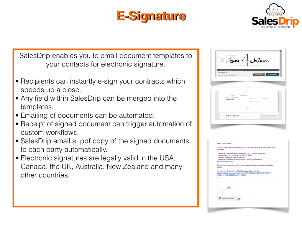 e-signature slide